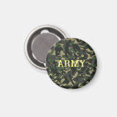 Aimant Vert camouflage militaire de l'armée (Recto/Verso)