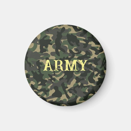 Aimant Vert camouflage militaire de l'armée (Devant)