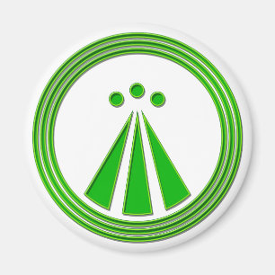 Aimant Vert de néon de symbole d'OBOD