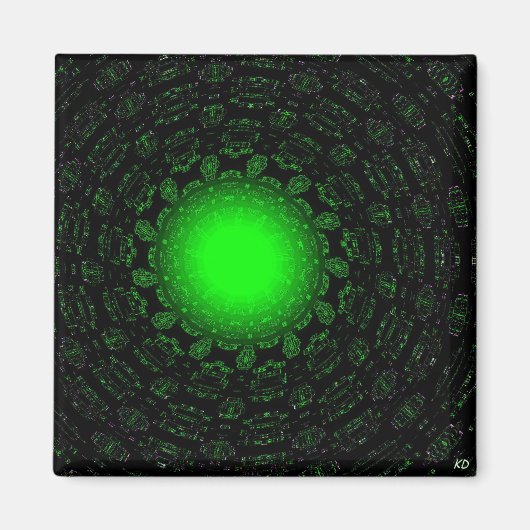 Aimant vert d'étoile (Devant)