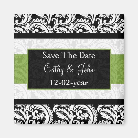 Aimant vert Enregistrer l'aimant de date (Devant)