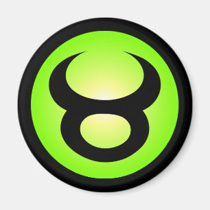 Aimant Vert ensoleillé de signe d'horoscope de Taureau