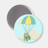 Aimant Vert Français Bulldog Parapluie (Recto/Verso)