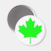 Aimant Vert LtTransp de feuille d'érable les cadeaux de Z (Recto/Verso)