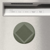 Aimant Vert Mousse Bord Diamanté (In Situ (Lave-vaisselle))