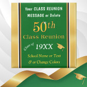 Aimant Vert, Or, Blanc Cadeaux de Réunion de 50e Classe b