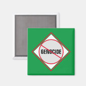 Aimant Vert rouge anti-génocide (Recto/Verso)