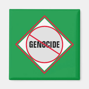 Aimant Vert rouge anti-génocide