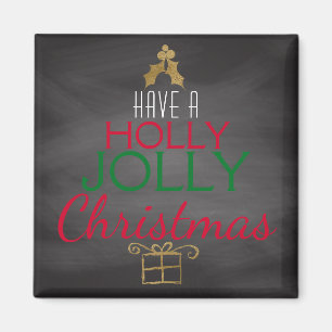 Aimant Vert rouge de tableau rustique gai de Noël de hou