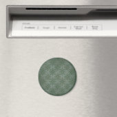 Aimant Vert sauge rustique et damas d'étain (In Situ (Lave-vaisselle))