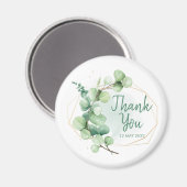 Aimant Vert sauge simple élégante verdure baby shower de  (Recto/Verso)