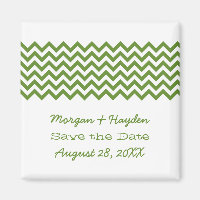 Vert simple Chevron Enregistrer l'aimant de date