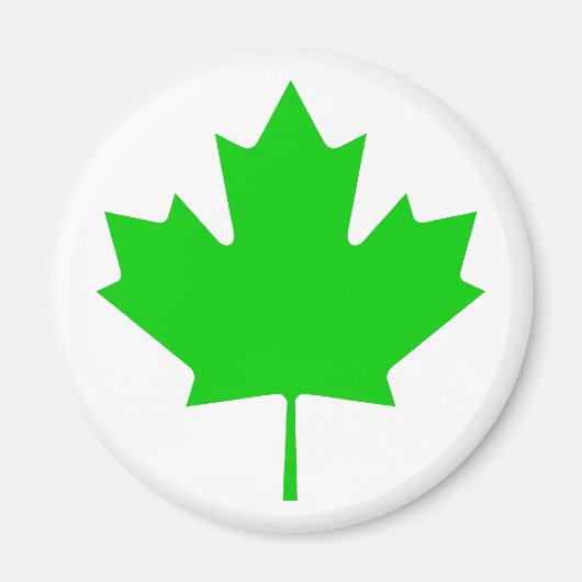 Aimant Vert Transp de feuille d'érable les cadeaux de Zaz (Devant)