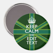 Aimant Vert Turquoise Gardez Le Calme Et Obtenez Votre Te (Recto/Verso)