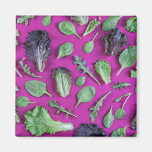 Aimant Verts de laitue sur le pourpre