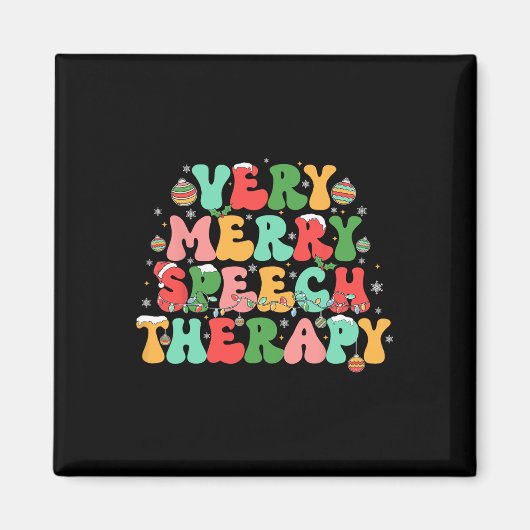 Aimant Very Merry Speech Therapy Christmas Speech Therapi (Devant)