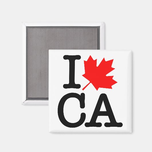 Aimant Very Polite Red Black I Love Canada Maple Leaf (Recto/Verso)