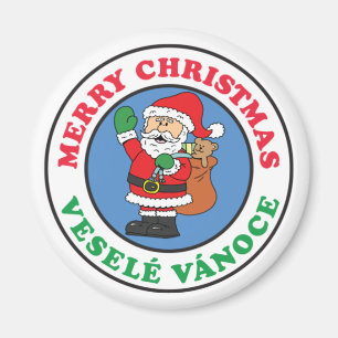 Aimant Vesele Vanoce Joyeux Noël Père Noël Tchèque