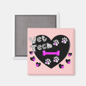 Aimant Vet Tech COEURS NOIR ET BLANC (Recto/Verso)