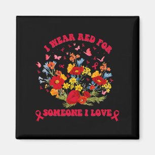 Aimant vêtement de sensibilisation au cancer du sang fleu