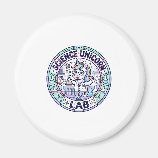 Aimant Vêtements d'application PRÊT Unicorn Science Unico (Devant)