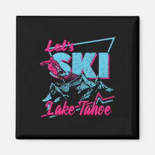 Aimant Vêtements de ski vintage 80s 90s Retro Lake Tahoe