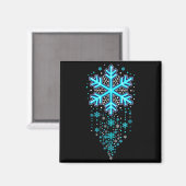 Aimant Vêtements de vacances d'hiver - Cascade de flocons (Recto/Verso)