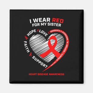 Aimant Vêtements Hommes Soeur Rouge Maladie de Coeur Déce