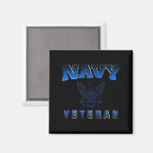 Aimant Vétéran de la marine USN (Recto/Verso)