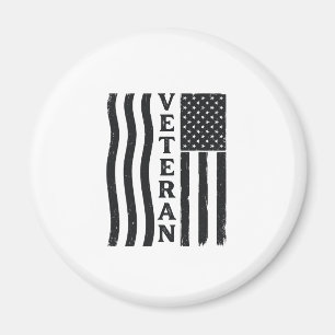 Aimant Vétéran Drapeau Américain Vintage Vector Design de