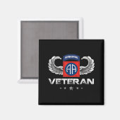 Aimant Vétéran fier de la division aéroportée 82 (Recto/Verso)