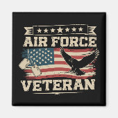 Aimant Veteran US Air Force American America Flag (Devant)
