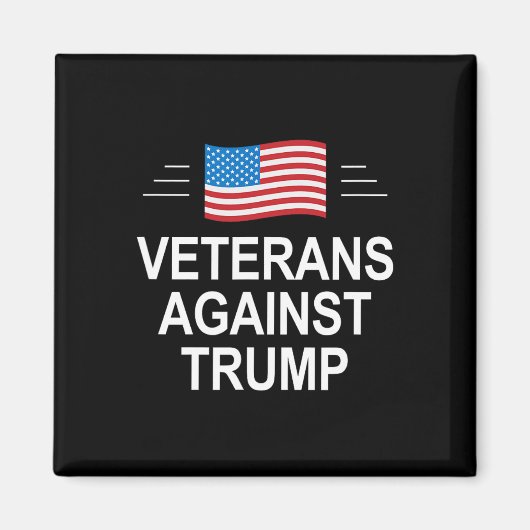 Aimant Vétérans contre Trump - (Devant)