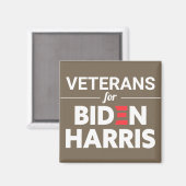 Aimant Vétérans de Biden Harris Texte personnalisé Tan Br (Recto/Verso)