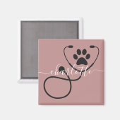 Aimant Vétérinaire vétérinaire sur mesure Vétérinaire ass (Recto/Verso)