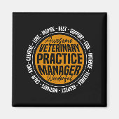 Aimant Veterinary Practice Manager Funny Vet Tech Week  (Devant)