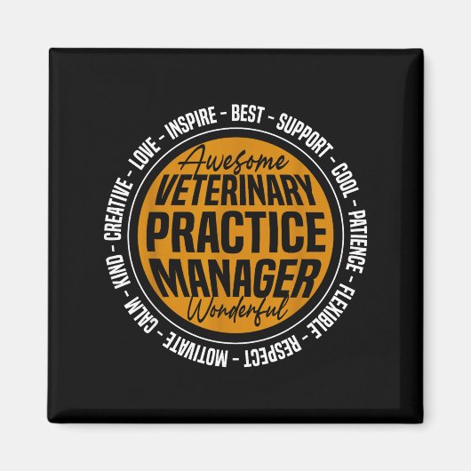 Aimant Veterinary Practice Manager Funny Vet Tech Week  (Devant)