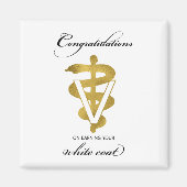 Aimant Veterinary White Coat Ceremony Congratulations (Devant)