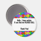 Aimant Veuillez appeler la balise Autism ID (Recto/Verso)