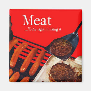 Aimant Viande rétro