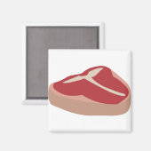 Aimant Viande Steak cru Protéine fraîche Porc Chop Beefst (Recto/Verso)