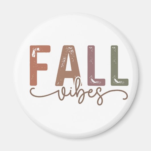 Aimant Vibes d'automne arc-en-ciel (Devant)