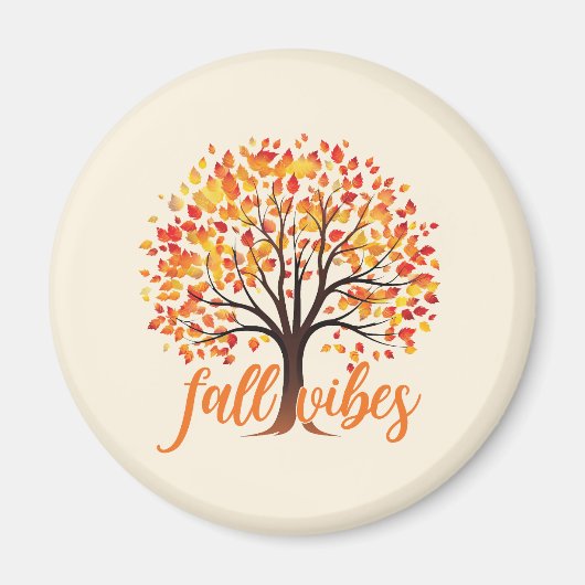 Aimant Vibes d'automne - Cosy Fall Tree (Devant)