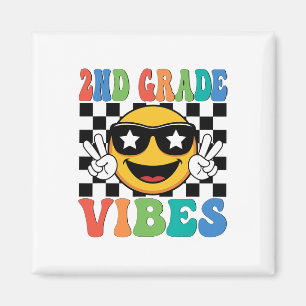 Aimant Vibes de 2e année Enseignant de deuxième année Gar