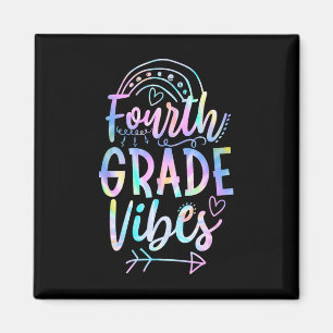 Aimant Vibes De 4E Année À L'École Tie Dye Enseignants