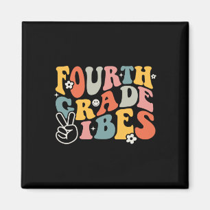 Aimant Vibes de 4e année - Équipe de 4e année Rétro 1er j