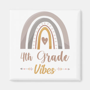 Aimant Vibes de 4e année Retour à l'école en quatrième an