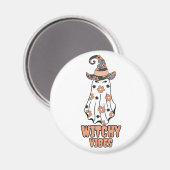 Aimant "Vibes de cuisine" Halloween Witch Ghost Orange (Recto/Verso)
