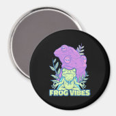Aimant Vibes de grenouille de yoga (Recto/Verso)