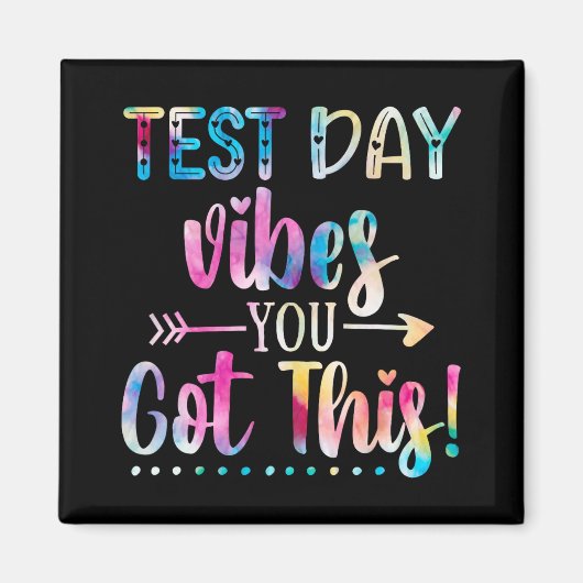 Aimant Vibes De Jour Vous Avez Ce Professeur Cute Tie Dye (Devant)